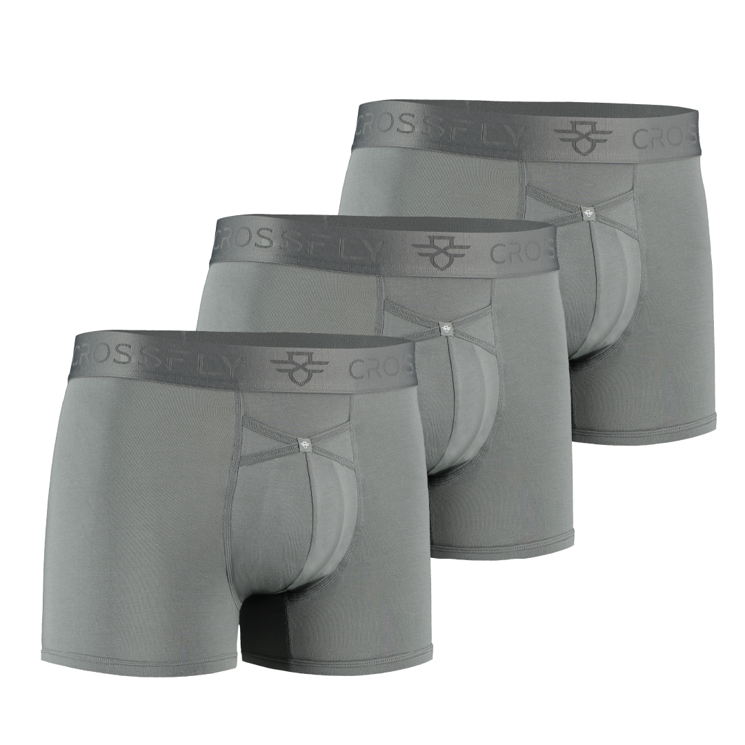 Crossfly Men's Underwear IKON 3 Trunk Grey Modal 