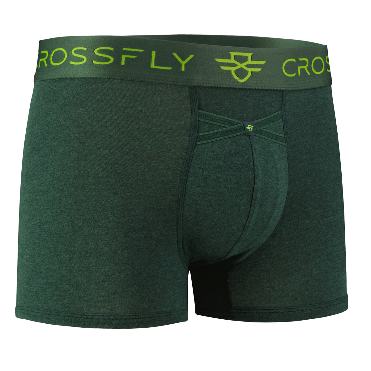 Pack of 3 IKON 3 Trunk Green Marle Modal l Crossfly Underwear 